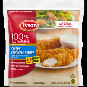 Cooked Breaded Chicken Breast Strips | Packaged