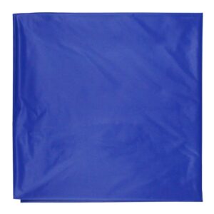 Plastic Round Tablecover, Blue, 82″ | Raw Item