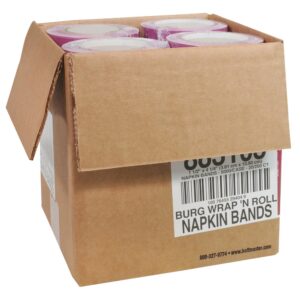 Napkin Bands, Burgundy | Packaged