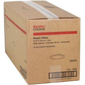10.25″ Clear Plastic Plates | Corrugated Box