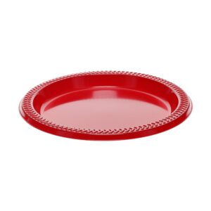 7″ Red Plastic Plate | Raw Item