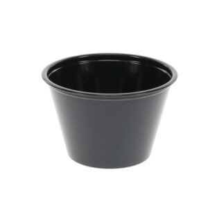 Souffle Cup, Black, 4 ounce | Raw Item