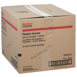 White Plastic Knives | Corrugated Box