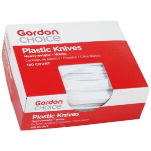 White Plastic Knives | Packaged