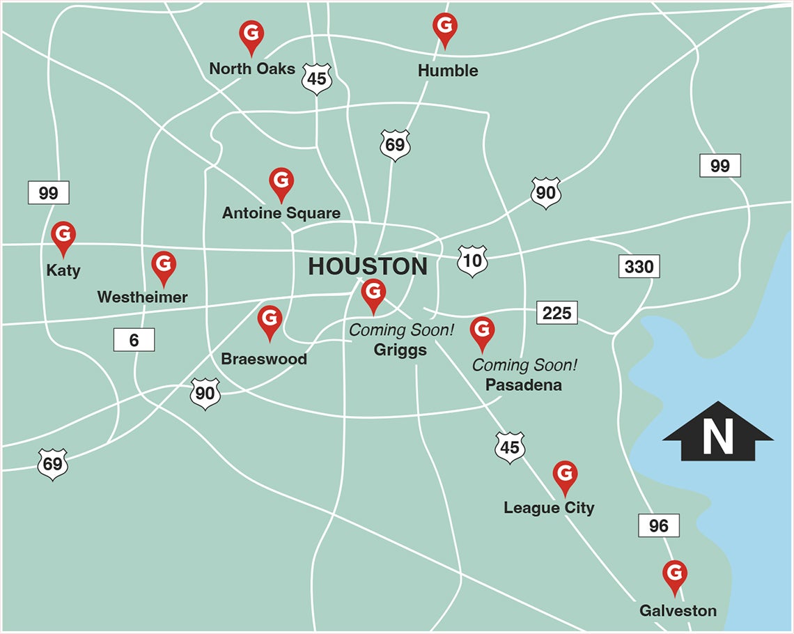 Texas store map