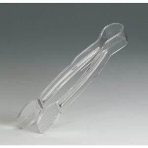 9″ Clear Salad Tong | Raw Item