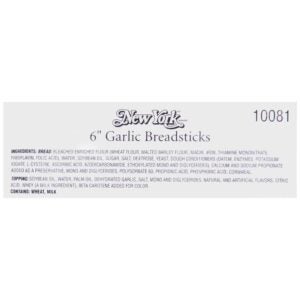 BREADSTICK GARLIC 168CT NY 10081 | Corrugated Box