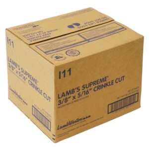 5/16 Inch Extra Long Fancy Crinkle Cut French Fries | Corrugated Box