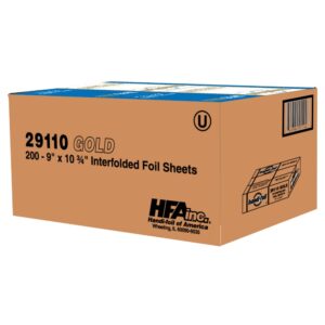 FOIL SHEETS 9X10.75″ GLD 12-200CT | Packaged