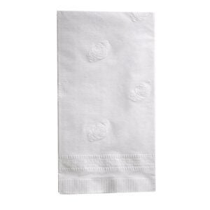 3-Ply Embossed Dinner Napkins, White | Raw Item