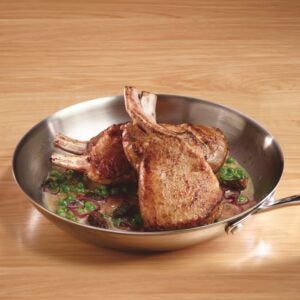 Pork Rib Chops, 2-Bone Frenched, Center-Cut, Brown Sugar Marinated | Styled