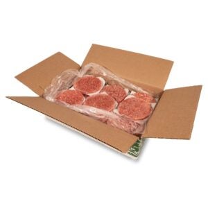 Devanco Halal Pure Beef Burgers 4-1 10lb | Packaged