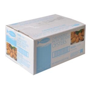 Mrs. Fridays Chef Dusted Pacific Oysters | Corrugated Box