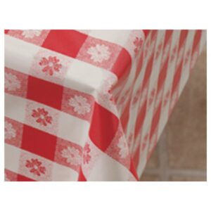 100 Foot x 40 Inch Plastic Table Covers, Red Gingham | Styled