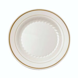 9″ Ivory Plastic Plates | Raw Item