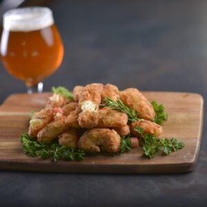 Garlic Hand Breaded Cheese Curds | Styled