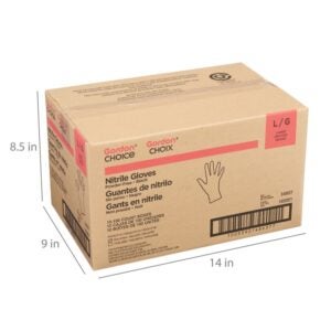 GLOVE NITRILE LRG PWDFR BLK | Corrugated Box