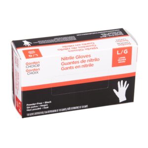 GLOVE NITRILE LRG PWDFR BLK | Packaged