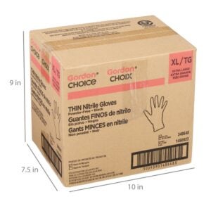 GLOVE NITRILE THN XL PWDFR BLK | Corrugated Box