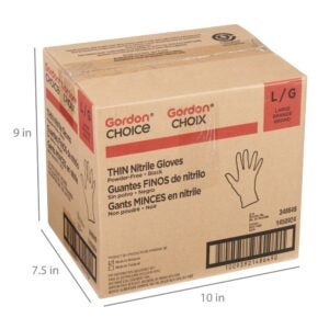 GLOVE NITRILE THN LRG PWDF BLK | Corrugated Box