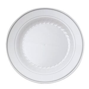 10.25″ White Plastic Plates Plates | Raw Item