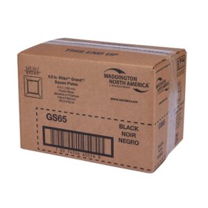 7.5″ Square Black Plates | Corrugated Box