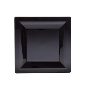 7.5″ Square Black Plates | Raw Item