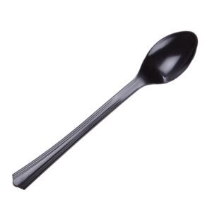 Black Plastic Petite Spoons | Raw Item