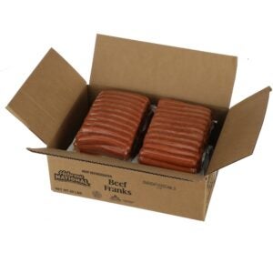 Beef Franks, 8/lb. | Packaged