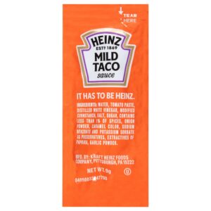 200-9GM MILD TACO SAUCE PC PKTS HEINZ | Packaged