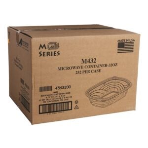 Cont Plas Blk 32z Rect 4-63ct Anchp | Corrugated Box