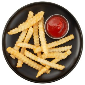 1/2″ Premium Crinkle-Cut Fries, Long, Fancy | Styled