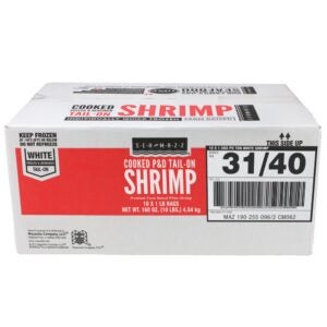 Cooked Tail-On Shrimp | Corrugated Box