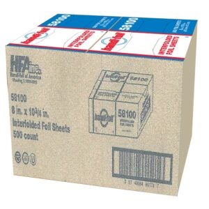 FOIL SHEETS 8X10.75″ 6-500CT HFA | Packaged