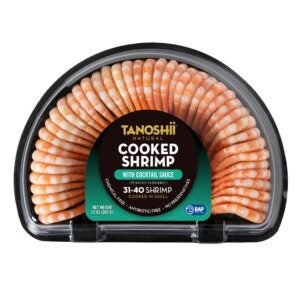 Cooked Shrimp Ring with Cocktail Sauce | Packaged