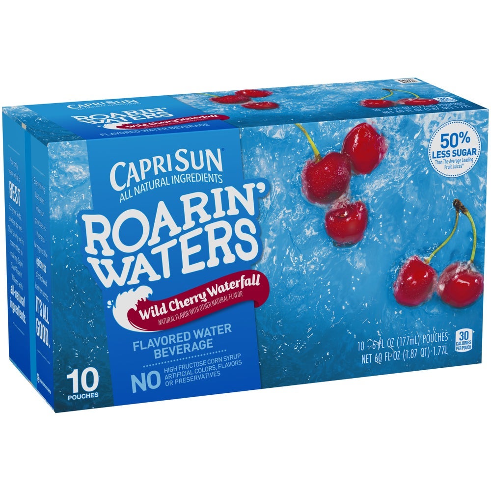 Wild Cherry Roarin’ Waters Capri Sun | Packaged