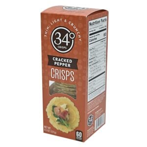 Cracked Pepper Cracker Crisps | Packaged
