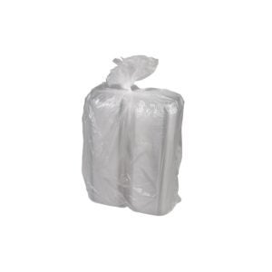 8.25 x 8.33 x 3 Inch Plastic Containers, Clear, Hinged | Packaged