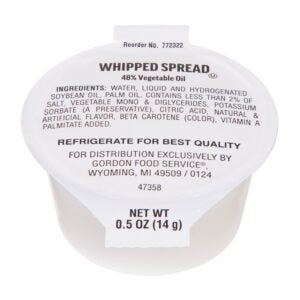 Whipped Margarine Cup Spread | Packaged