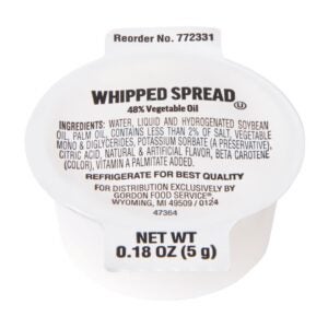 Whipped Margarine Cup Spread | Packaged