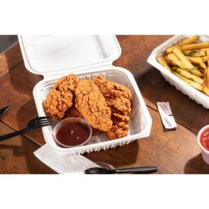 White 1 Compartment Containers | Styled