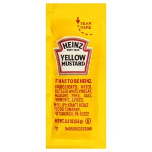 500-1/5Z MUSTARD PACKETS HEINZ | Packaged