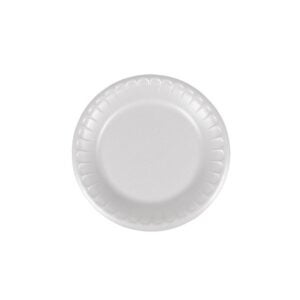 7 Inch Foam Plates, White | Raw Item
