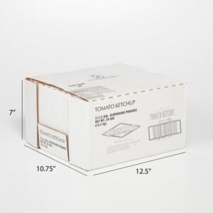 Ketchup Pouches | Corrugated Box