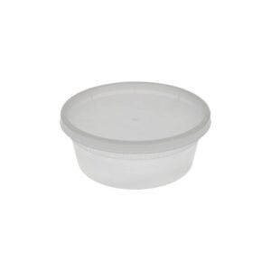 CONT W/LID 8Z CLR 240CT DELITAINER | Raw Item