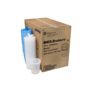 CONT W/LID 32Z CLR 240CT DELITAINER | Styled