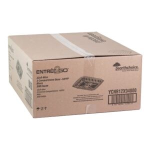 CONT PLAS 48Z BLK W/LID CLR 200CT | Corrugated Box