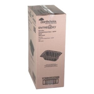 CONT PLAS 32Z RECT BLK 300CT ERTHCH | Corrugated Box