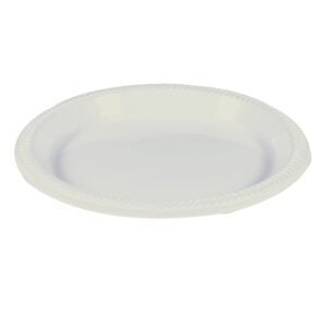 9″ White Plastic Plates | Raw Item
