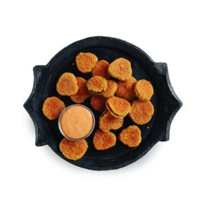 Crinkle-Cut Breaded Dill Pickle Chips | Styled